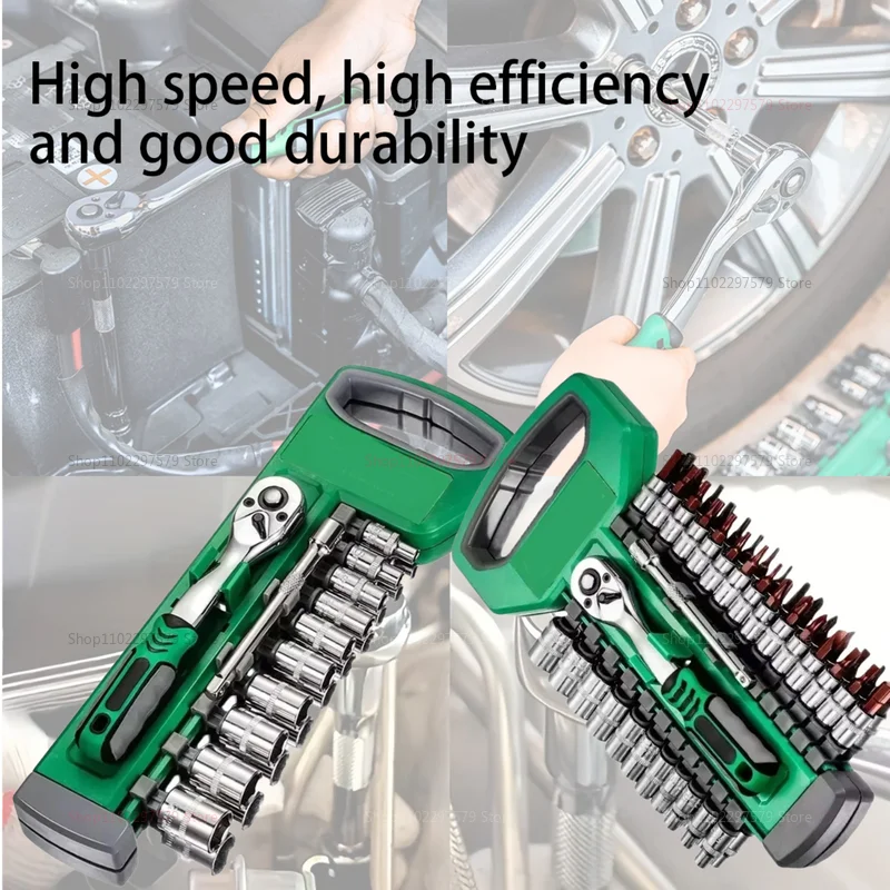 المقبس كم وجع مجموعة أدوات إصلاح السيارات أدوات يدوية مفتاح ربط اسئلة وجع عدة 1/4 3/8 محرك السيارات المفك