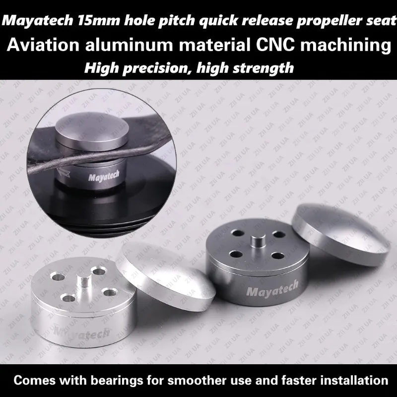 

CNC 15MM Hole Pitch Aluminum Round Quick Release Propeller Seat CW CCW Propeller Adapter for UAV Q6L 6215 6035 Etc.