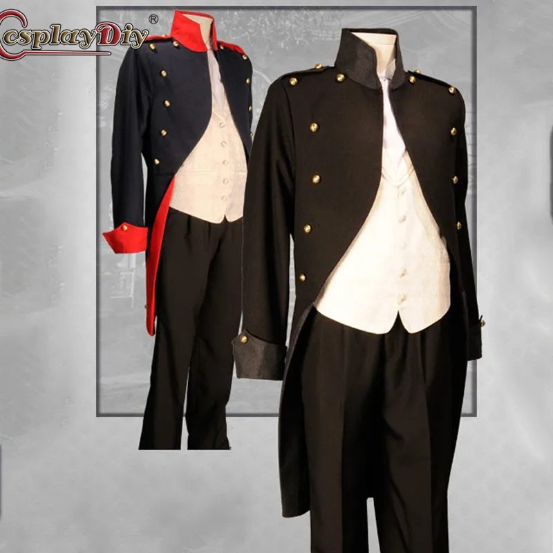 

Cosplaydiy 18th century Frock Coat Colonial cosplay Georgian suit Jacket vest Tailcoat Mens suit George Period Men's Suit