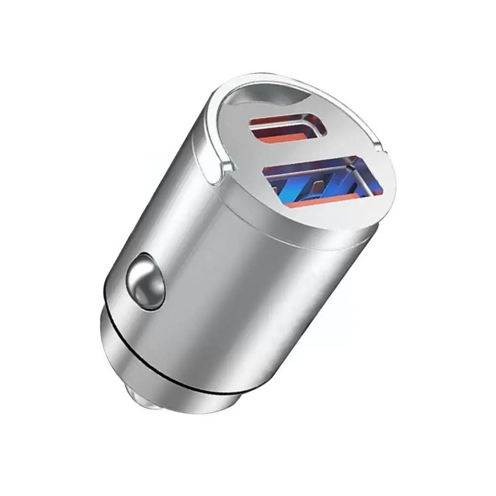 

Автомобильное зарядное устройство USB C скрытое мини металлическое сверхбыстрое зарядное устройство 12 В Встроенный адаптер Usb K3N8