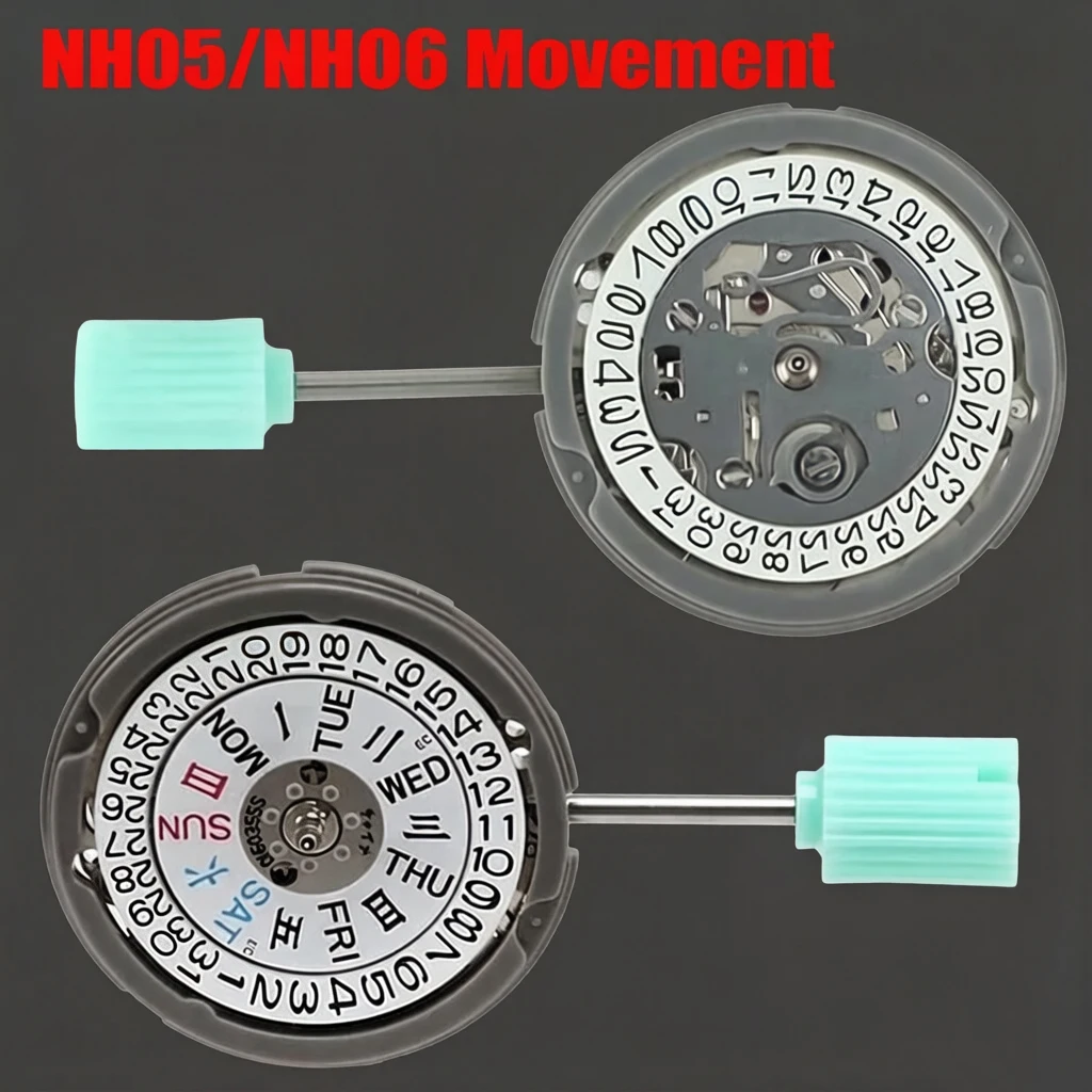 

Original Japan NH05B NH06A High Accuracy Watch Automatic Mechanical Movement 21 Jewels Watch Parts Date Crown at 3 O'clock