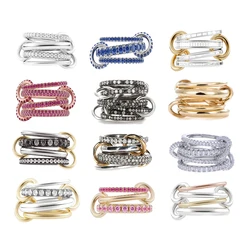 Multi Piece Stacking Eternity Band Ring For Women High Quality Hot Full Finger Ring Jewelry