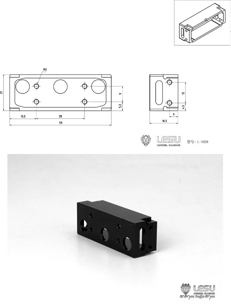 

LESU 1/14 For Tamiya Truck Model Toy FH16 Head Beam L-1028 Metal Aluminum Alloy Head Beam Upgrade DIY Accessories