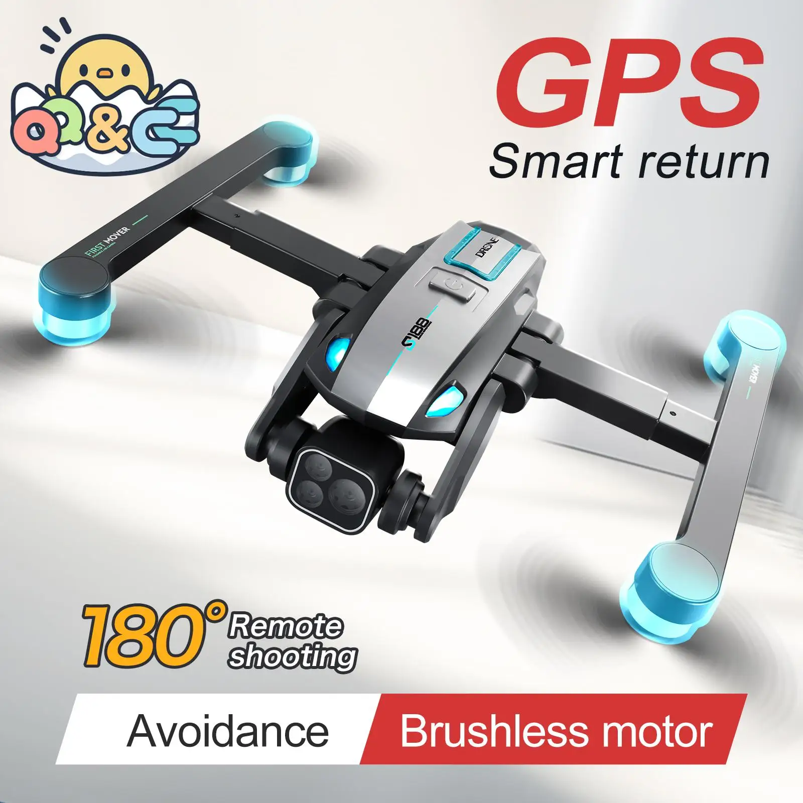 

New S188 GPS Return Optical Flow Positioning Four Axis Brushless Obstacle Avoidance Hd Electric Control Dual Camera Drone Toys