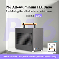 P16 ITX Case All-Aluminum A4 Small Portable Mini Laptop Desktop Computer 1U Power Supply