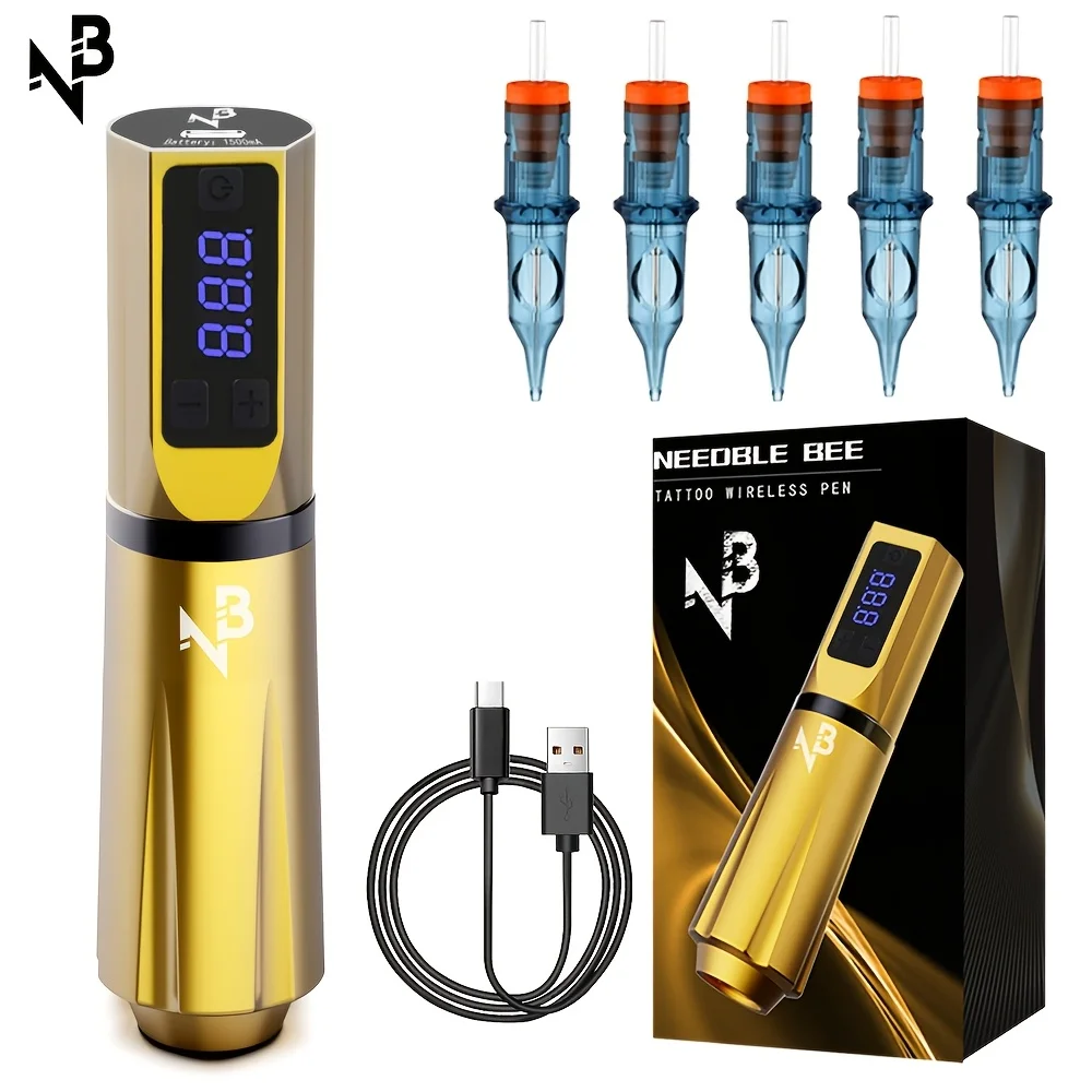 

Комплект тату-ручки, высококачественный беспроводной комплект тату-машины, встроенный источник питания большой емкости 2000 мАч, усовершенствованный набор татуировки, принадлежности для тату-мастера и предметы коллекционирования, Tm-25-1