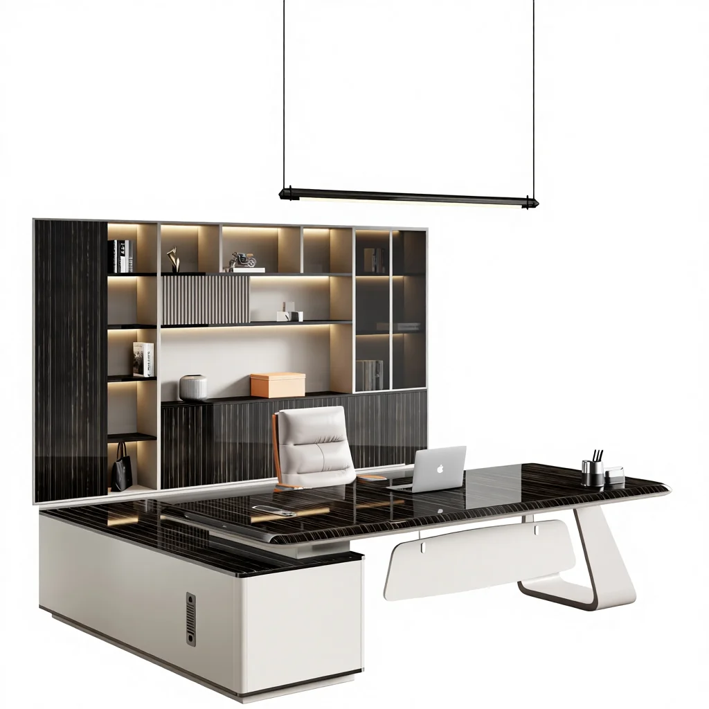 * Luxury Modern Executive Desk Wood Panel Office Furniture for Manager Director Boss Office Table