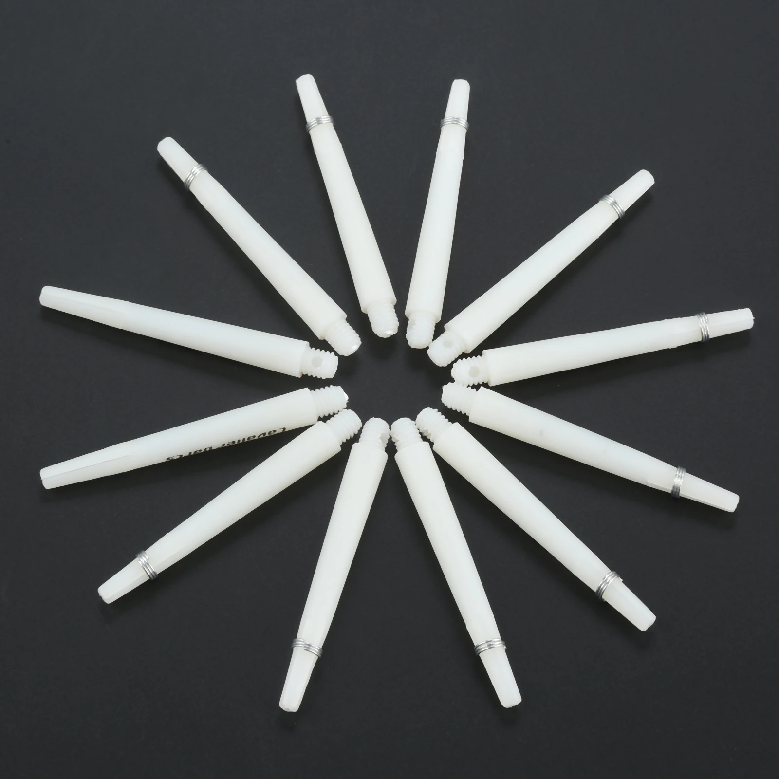 12 Pcs 45/35mm Kunststoff Darts Professional Darts Wellen 4,5mm Schraube Gewinde Transparent Dart Vorbauten mit Edelstahl stahl O Ring