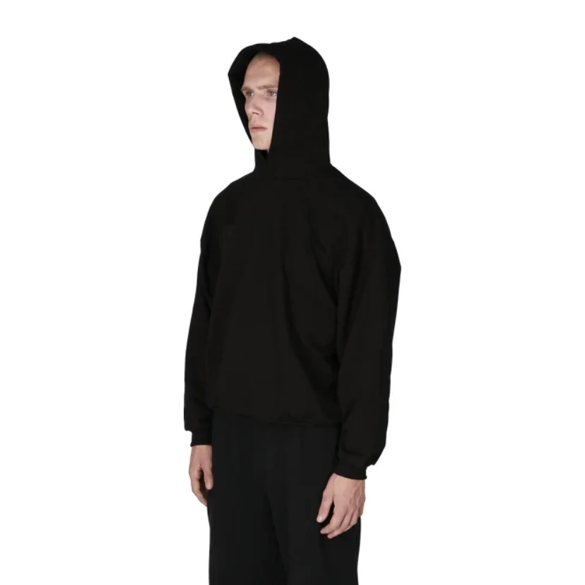 Yanzi Black Dog Hoodie Sweatshirt Youth Fashion Shoulder Drop Cuffs Autumn Winter Casual Hooded Printed T-Shirt for Men