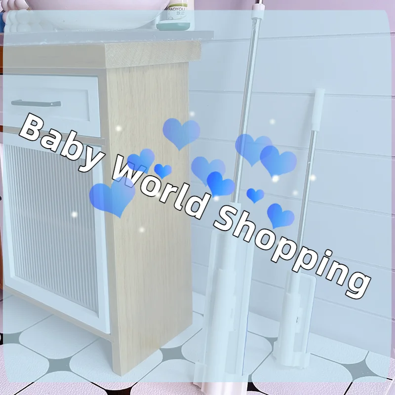 Mini Trapeador para Casa de Muñecas 1:12, Mini Herramienta de Limpieza, Decoración de Muebles, Juguete de Simulación para Niños, Accesorios para Casa de Muñecas