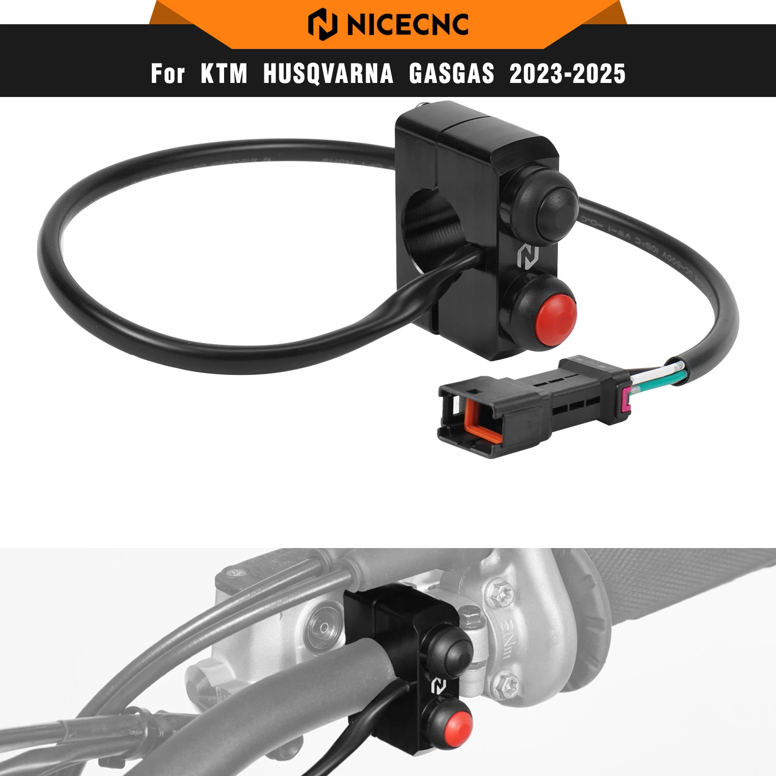 

NICECNC For KTM EXC 300 2024 2025 Start Kill Stop Switch Button For KTM EXC-F 350 SX 125 SXF 450 Husqvarna TE 300 GasGas EC 300