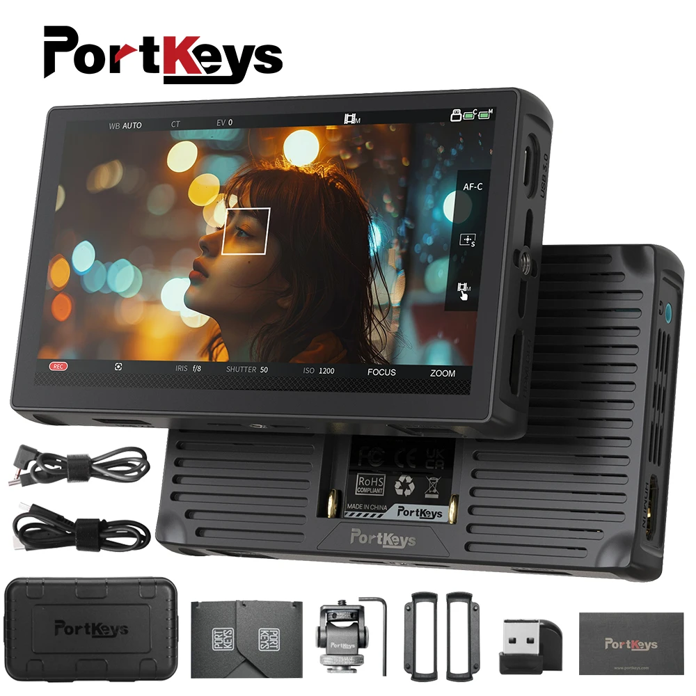 PortKeys LH5C Camera Monitor 800 Nits High Brightness 5.4 inch HD IPS Screen Director Monitor With1080P60 Output,4K 30p Input