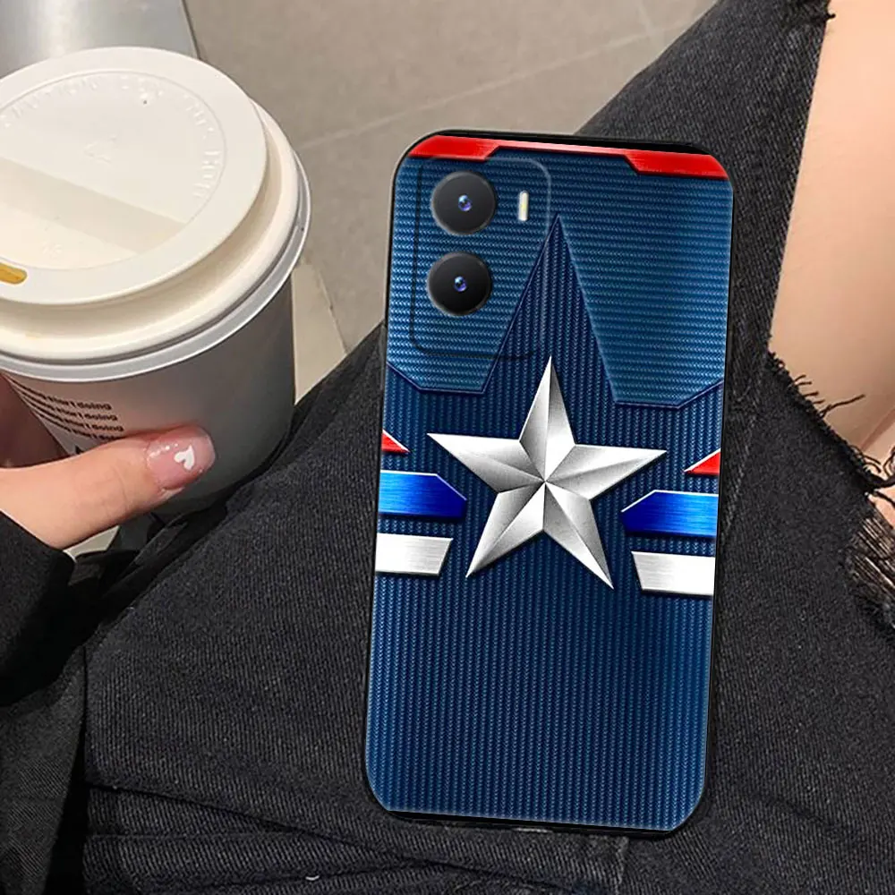 Marvel Captain America Cover Phone Case For VIVO S1 V15 V17 V20 V20SE V21 V23 V23E V25 V25E V27 V27E V29 V29E V30 PRO Case Funda