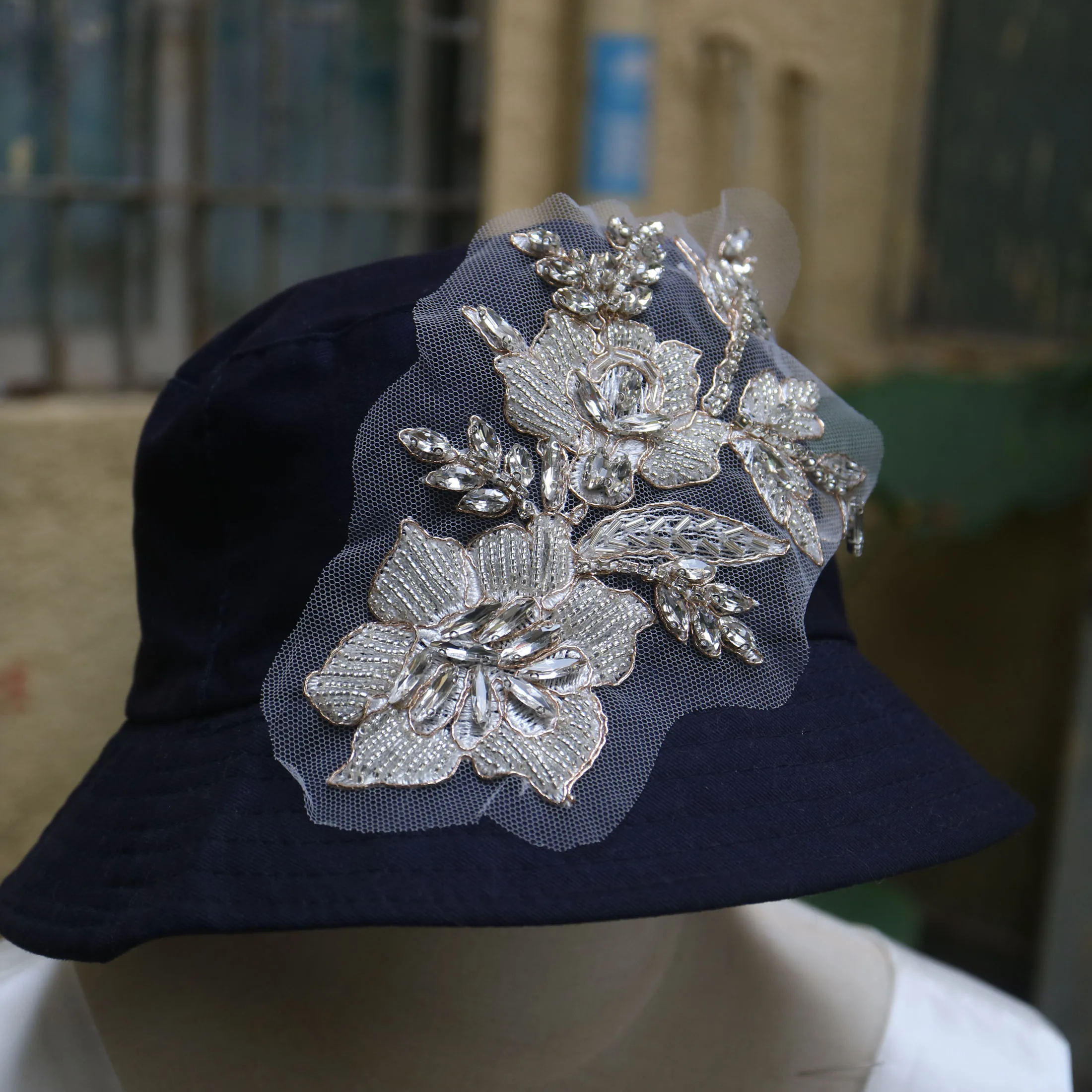 2 Stück/Paar Luxuriöse Glas-Strass-Perlen-Applikationen für Kleidung, DIY-Applikationen zum Aufnähen, Blumenapplikationen für Hochzeitskleider, Stickerei – Detail 12