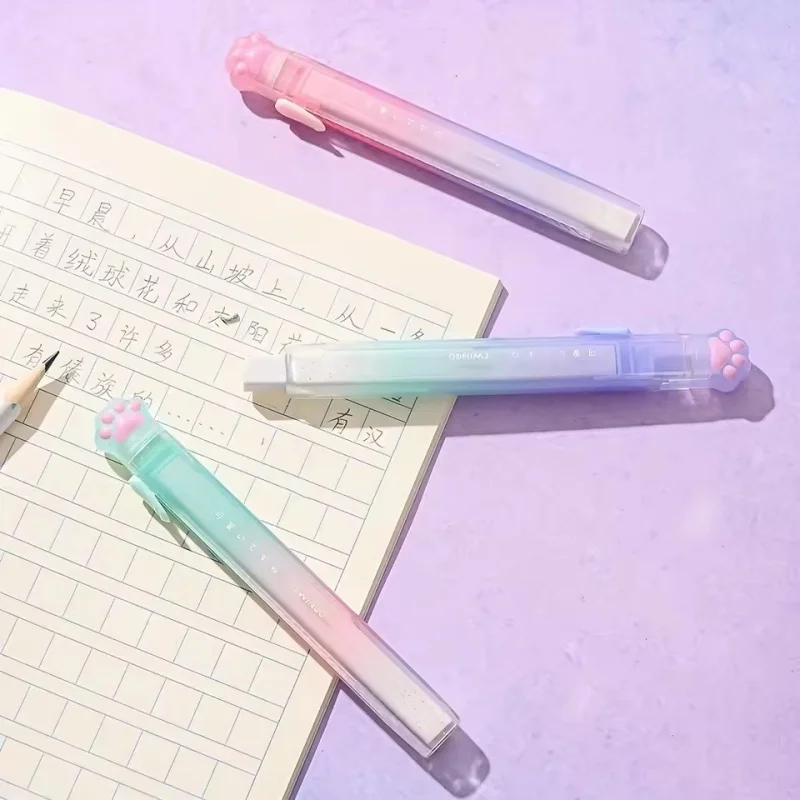 قطعة واحدة من ممحاة سحب مخلب القط اللطيفة مع وصلة ناعمة وأيدي غير متسخة وهدايا مكتبية للطلاب #1