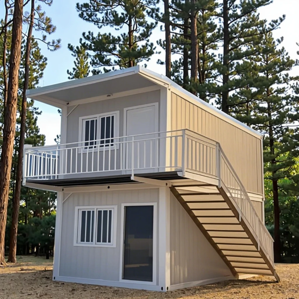 منزل حاوية محمول مسبق الصنع بطول 40 قدمًا للمعيشة الحضرية، عبوة مسطحة، مقطورة منزلية صغيرة، مطبخ، مكتب زجاجي، ميزات الفنادق