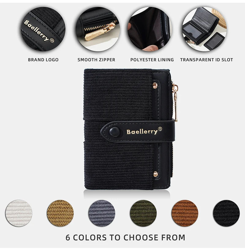 Braellery Multi-card Holder for Women Large Capacity Wallets Female Fashion Wallets Coin Change Purse Patchwork Design Purse