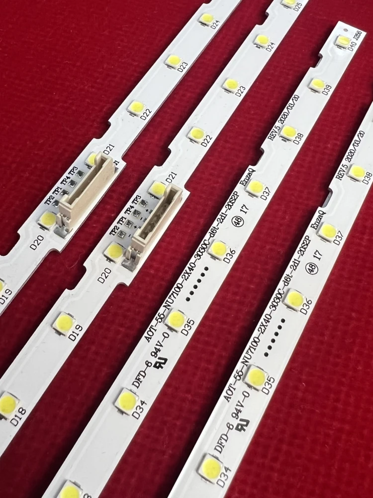 10pcs LED strip for Samsung 55NU7100 UN55NU7100 UE55NU7100 UN55RU7100 UA55NU7100 UN55NU755_NU7300_NU7100 BN96-45913A BN61-15485A