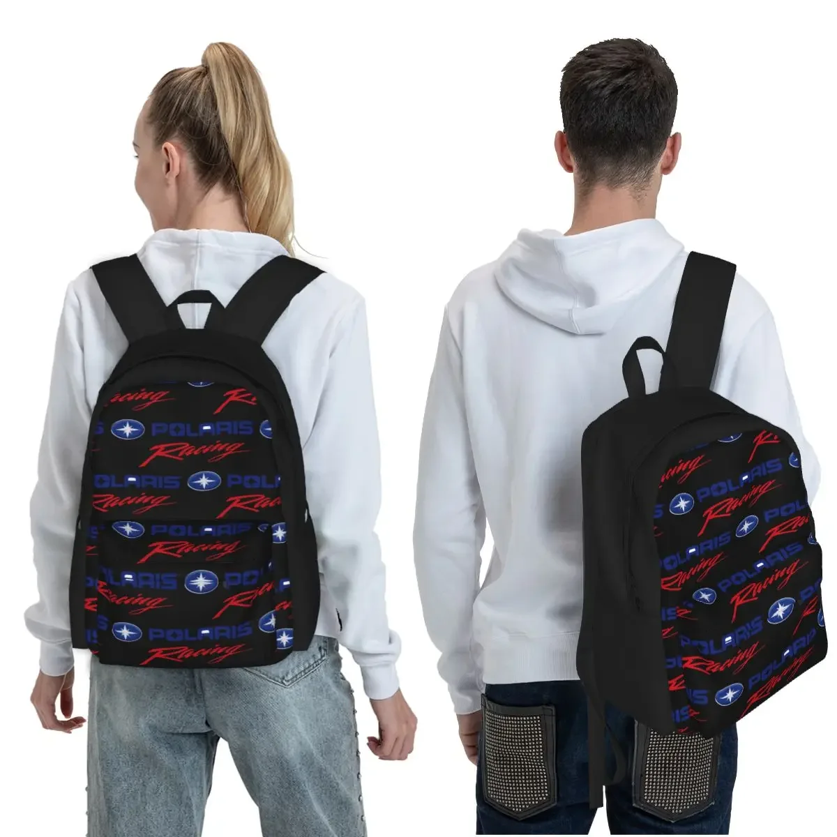 Polaris Logo Student Backpack School Bag Hiking Travel Daypack for Men Women Fashion Bookbag Shoulder Bags