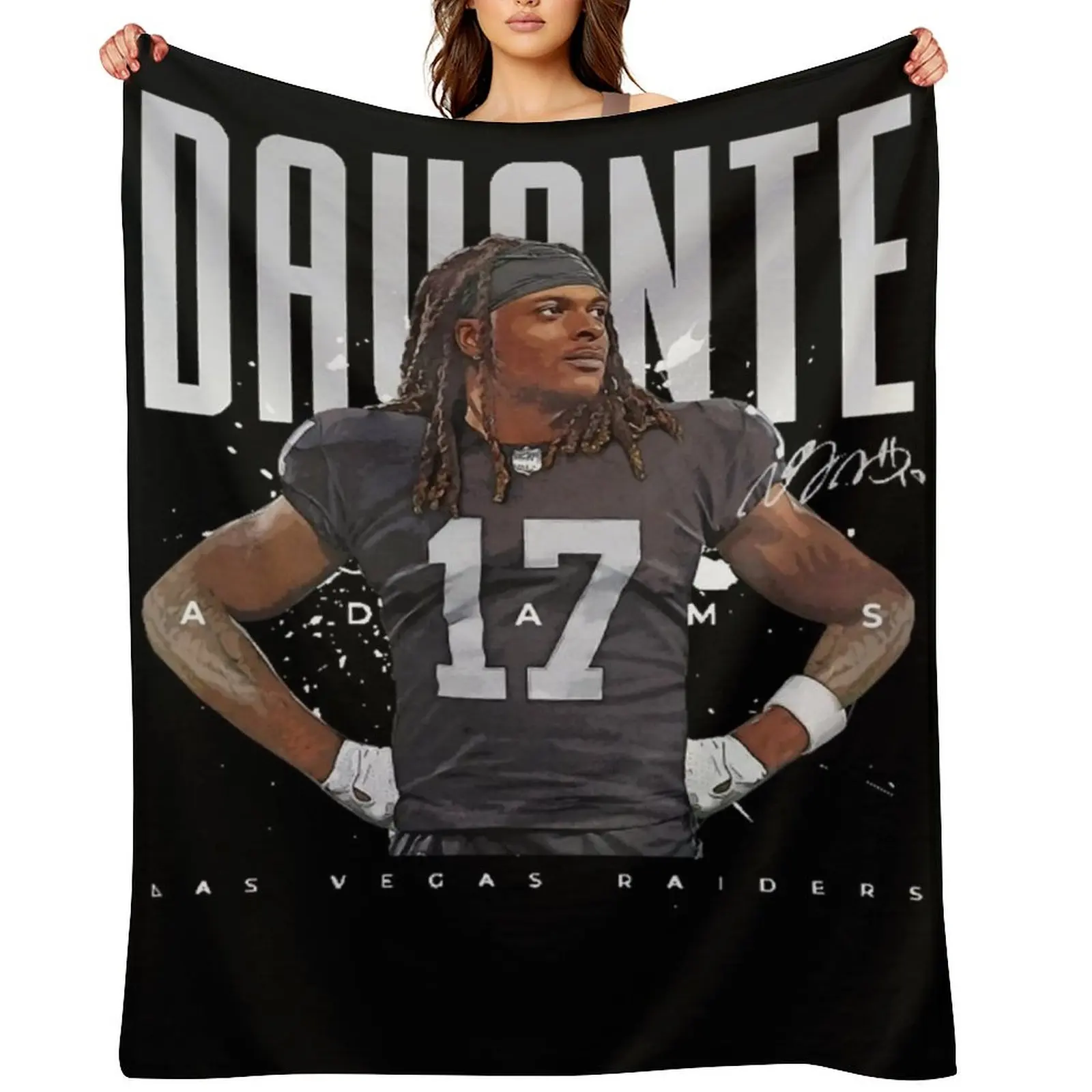 

Davante adams Throw Blanket Soft Plaid Decorative Throw Soft valentine gift ideas Blankets