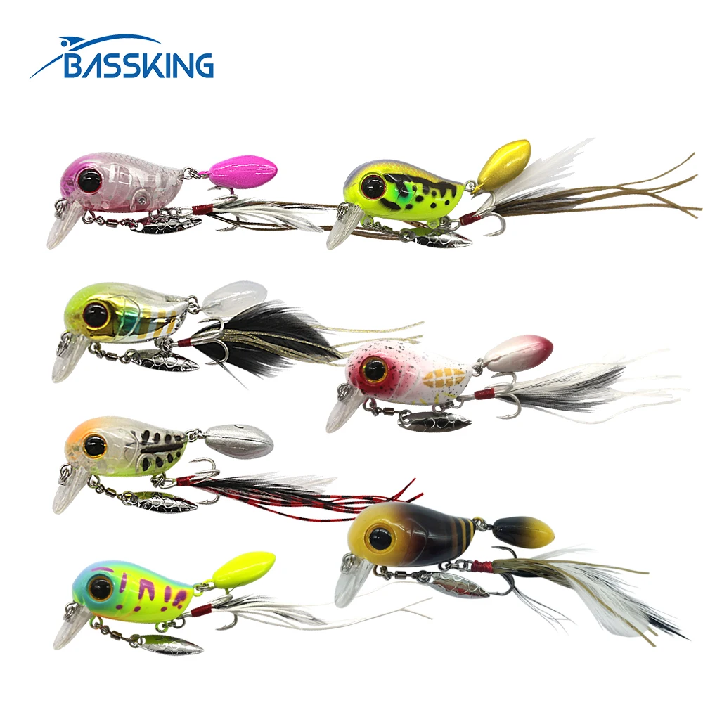 

BASSKING 54mm 4.8g Floating Fishing Lure Hard Bait 6colors Crank Wobbler Crankbait Quality Professional Artificial Bait Tackle