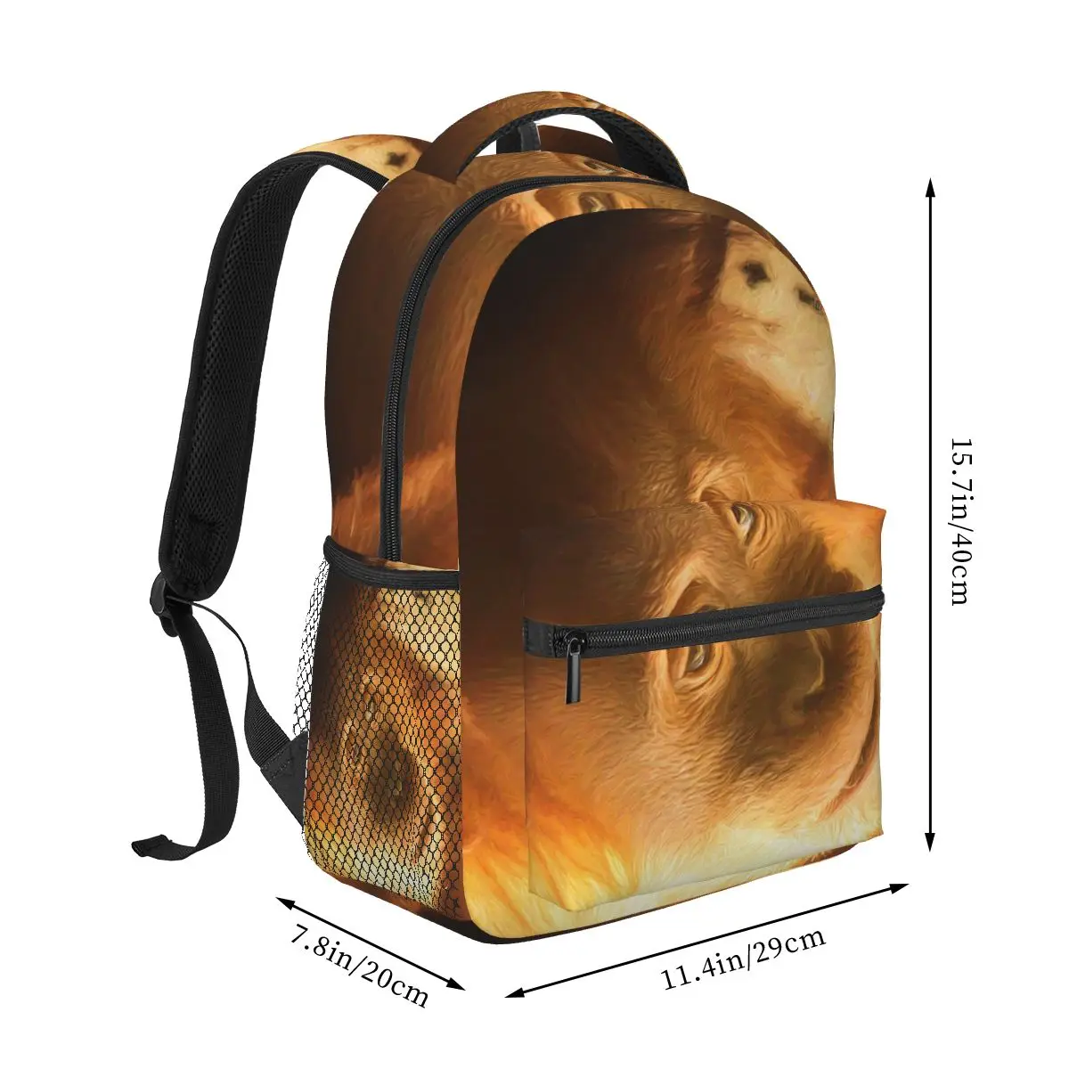 Big Face Baby Orangutan Monkey Backpacks Boys Girls Bookbag Students School Bags Travel Rucksack Shoulder Bag Large Capacity