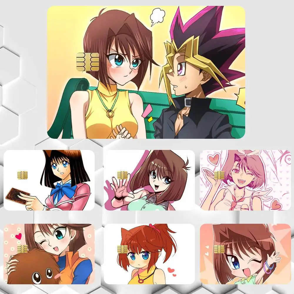 Anime Girl Anzu Mazaki YUGIOH  Sticker Film Tape Skin for Credit Card Debit Card Cartoon Waterproof Stickers