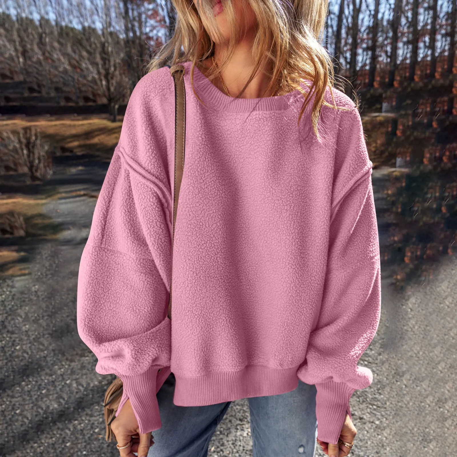 

Autumn Winter Women's Cold Shirt New Pullover Loose Lamb Wool Casual Long Sleeved Top Hoodie Women New In Hoodies & Sweatshirts
