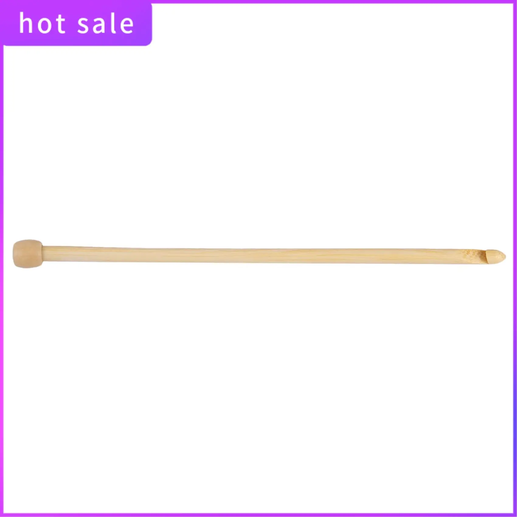 

LICG-Natural Color Natural Bamboo Single Pointed Afghan Tunisian Crochet Hooks Needles 25.5Cm-25Cm Long,1 Set(12 Pcs/Set)