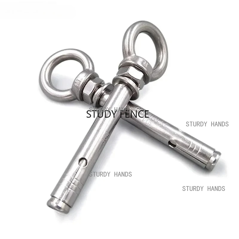 2pcs M6/M8 metal expansion eyebolt Stainless steel installation workpiece hook Circular expansion screw Hardware accessories