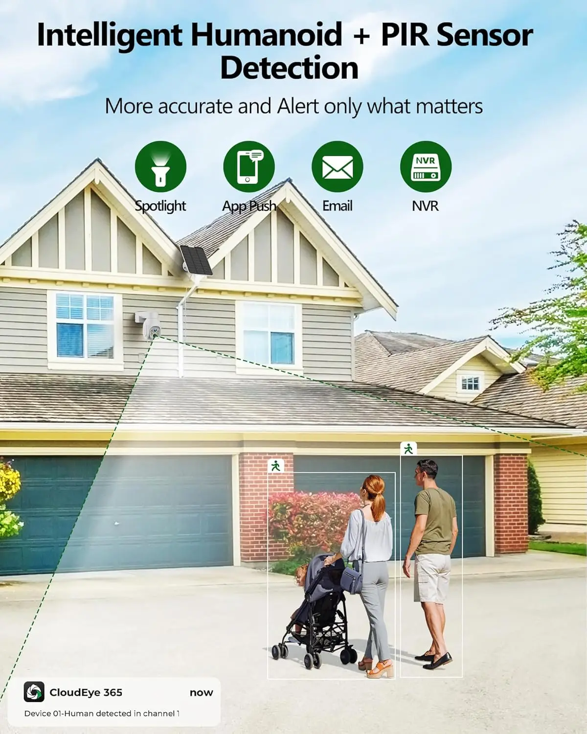 الكل في واحد 4CH 4MP نظام كاميرا أمان لاسلكية تعمل بالطاقة الشمسية بطارية خارجية واي فاي PTZ كاميرا بشكل قبة طقم NVR #3