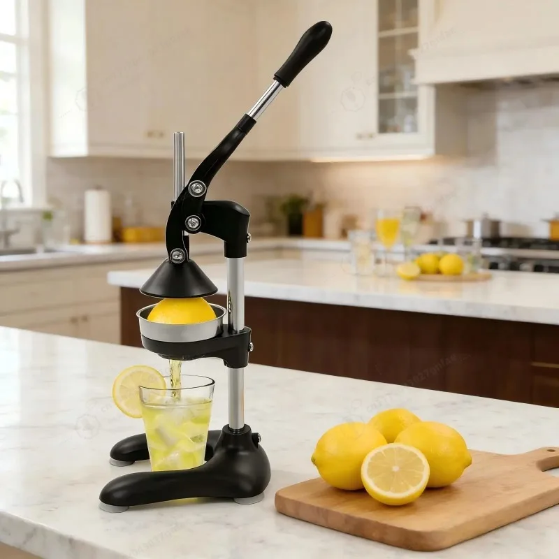 black-stainless-steel-manual-juicer-commercial-tabletop-hand-press-juicer-with-a-lever-be-used-in-drink-shops-fruit-shops-etc