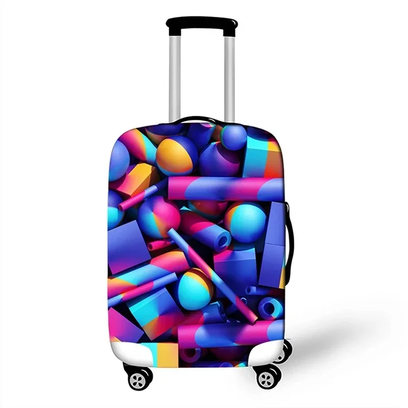 Geometry Pattern Luggage Dust Cover Thicken Elasticity Luggage Protctive Cover for 19-32 Inch Suitcase Cover Travel Accessories