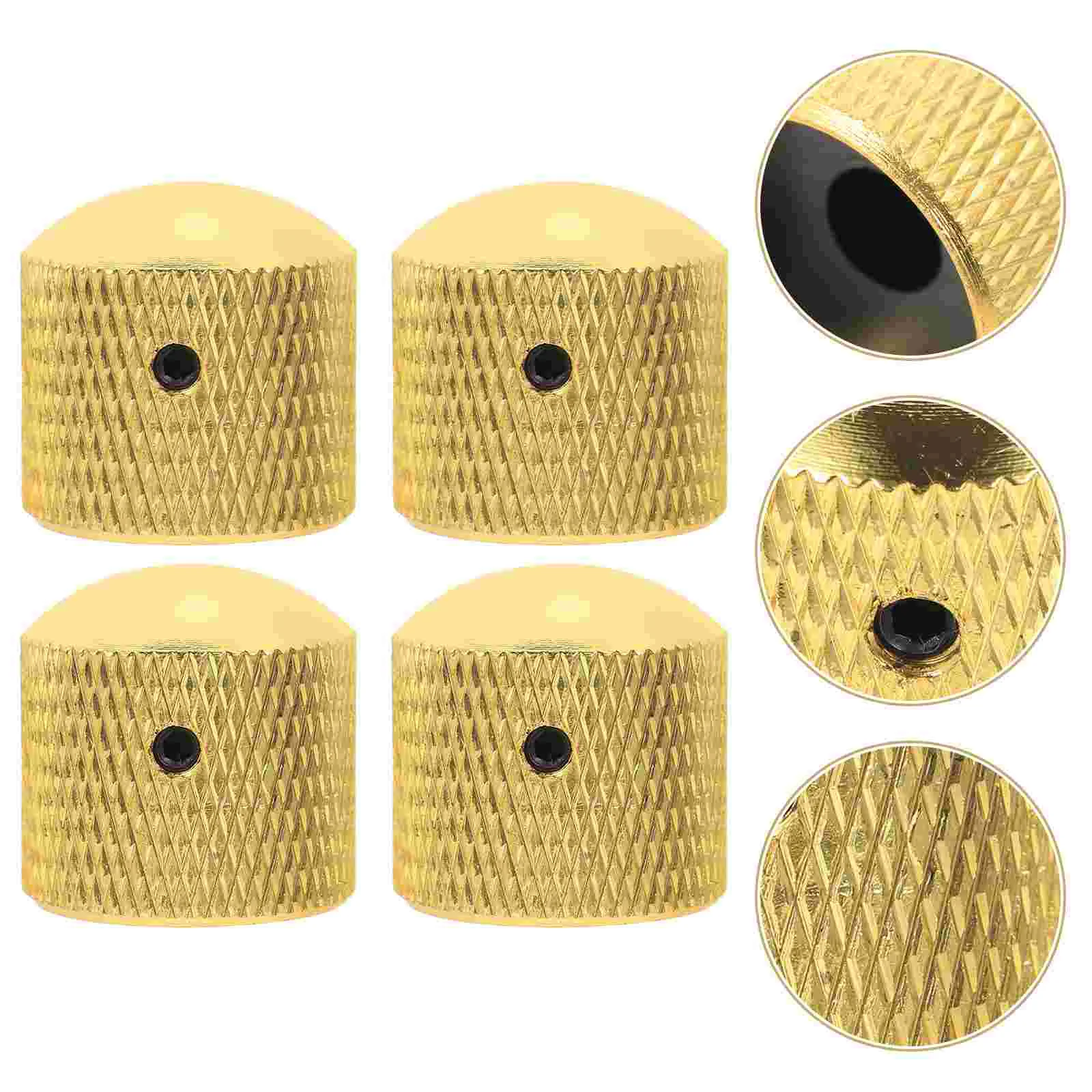 4 Pcs Guitar Knob Metal for Guitars Bass Volume Control Knobs Accessories Creative Electric