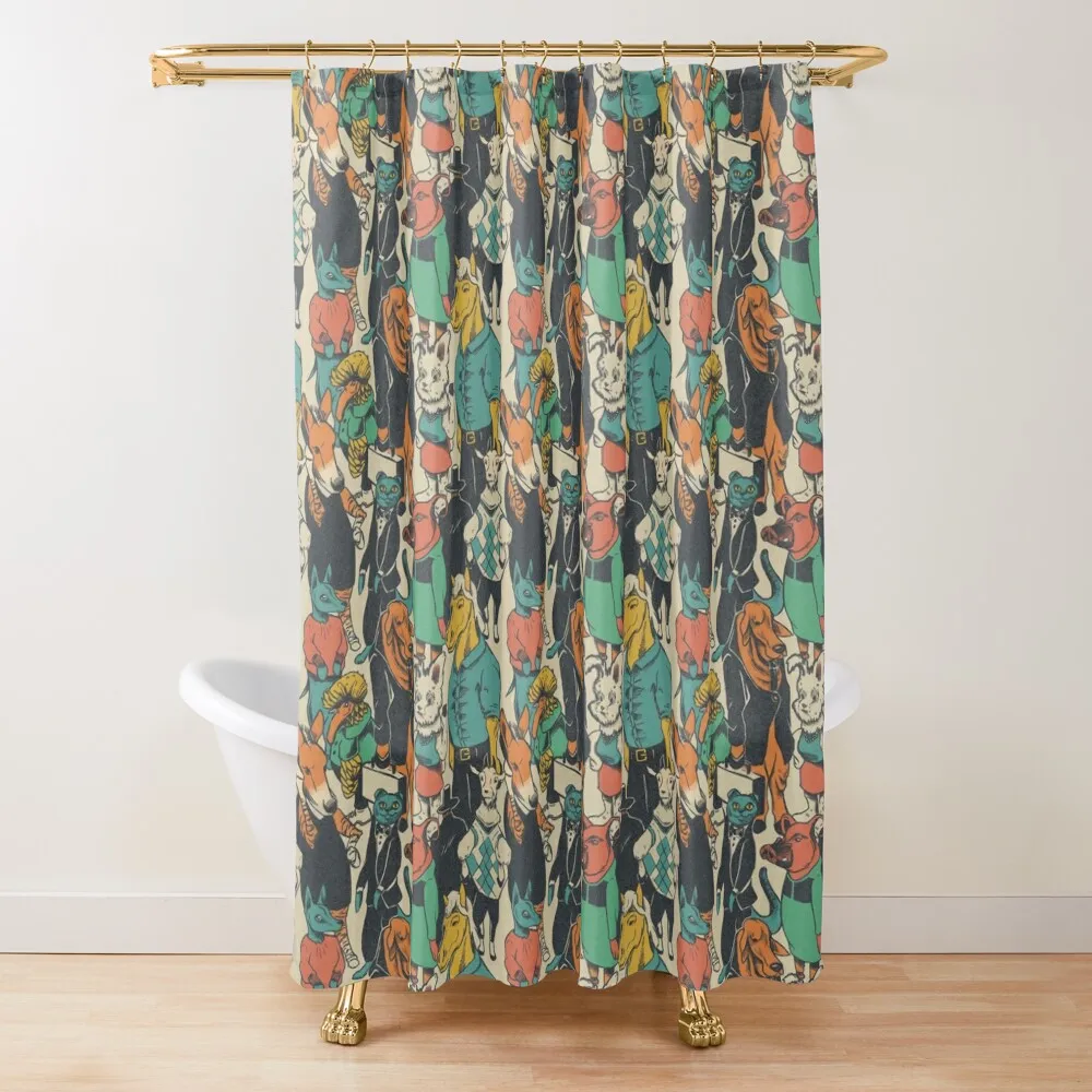 

Work on the Farm Shower Curtain Shower Set For Bathroom Waterproof Fabric Shower Curtain