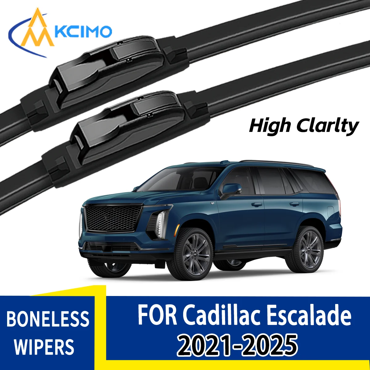 

For Cadillac Escalade 2021-2025 Automobiles Durable Quiet Front Windscreen Wiper Blades Auto Window Replacement Accessories
