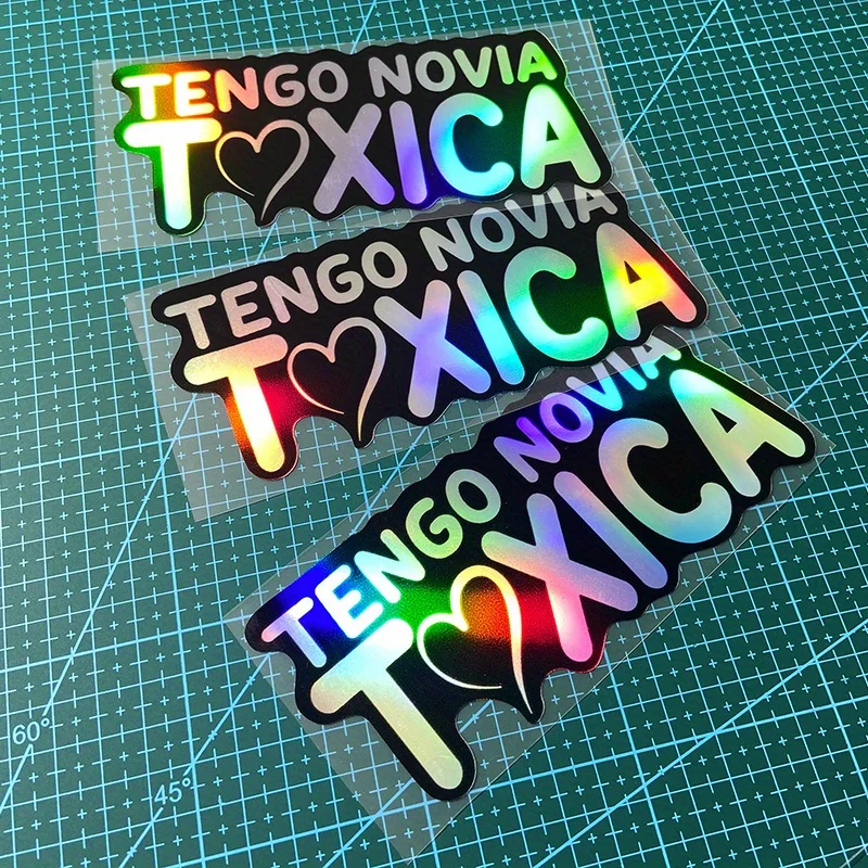1PC/2PCS TENGO NOVIA TOXICA Naklejki motocyklowe Śmieszne motocyklowe zbiornik paliwa Skuter elektryczny Naklejki winylowe DIY Dekoracje okienne samochodu