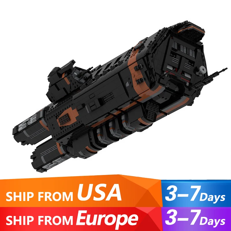 3669PCS MOC Classic Movies Spaceship Building Blocks Frigate Rocinante- Corvette-Class Warsship Model Display Toys Holiday Gifts