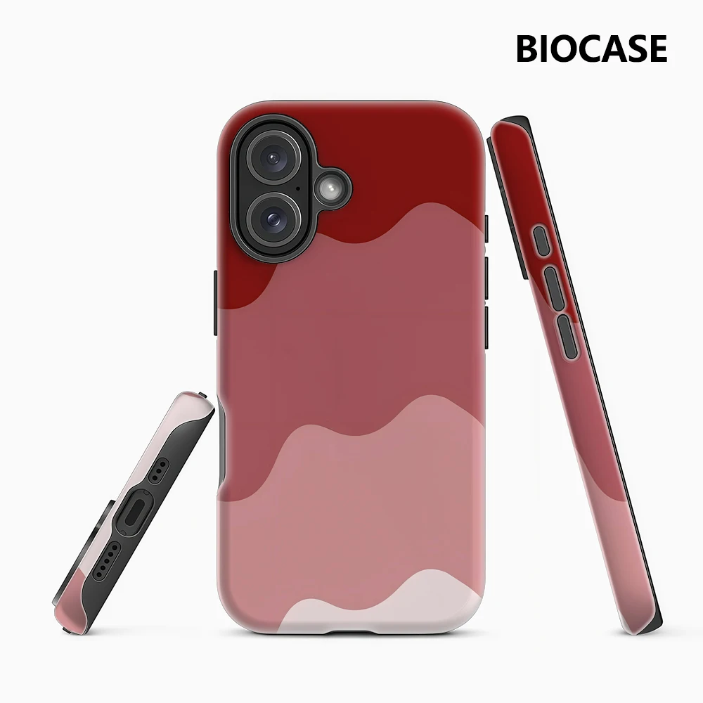 Rote Farbverlaufswellen IPhone 17 Must-Haves Handyhülle für IPhone 17 16 15 14 13 12 11 Pro Max Plus Doppelschichtige Rückseite