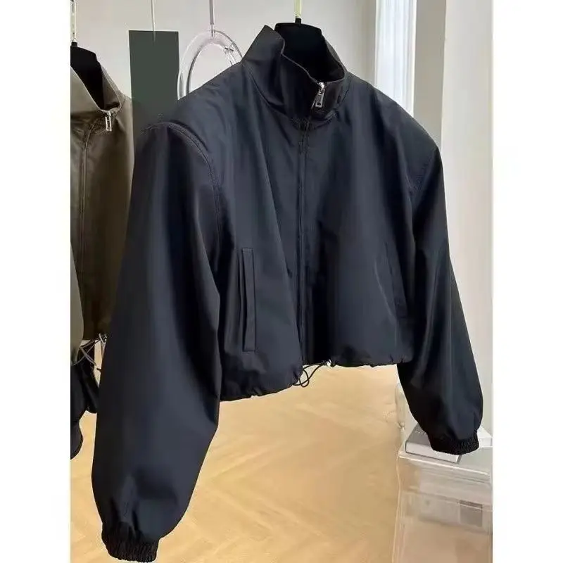 

Autumn Fashion Women's Jacket 2025 Short Casual Tooling Temperament All-match Long Sleeve Ladies Outerwear Slim Coat Lady Tops