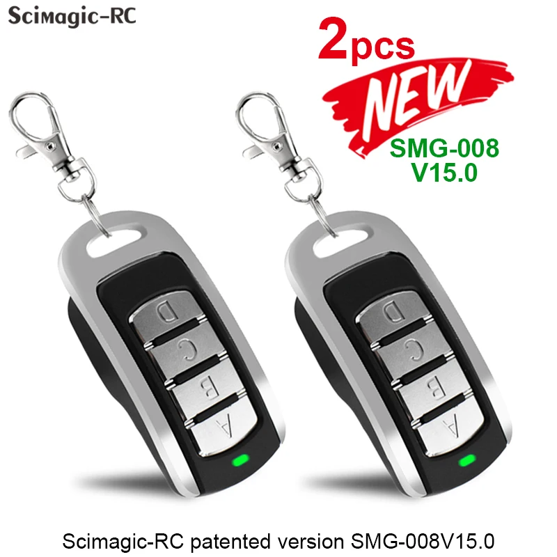 

2pcs Remote Garage Door Duplicator Clone 433mhz 868MHz Door Command Handheld Transmitter Garage Door Opener Door Keychain