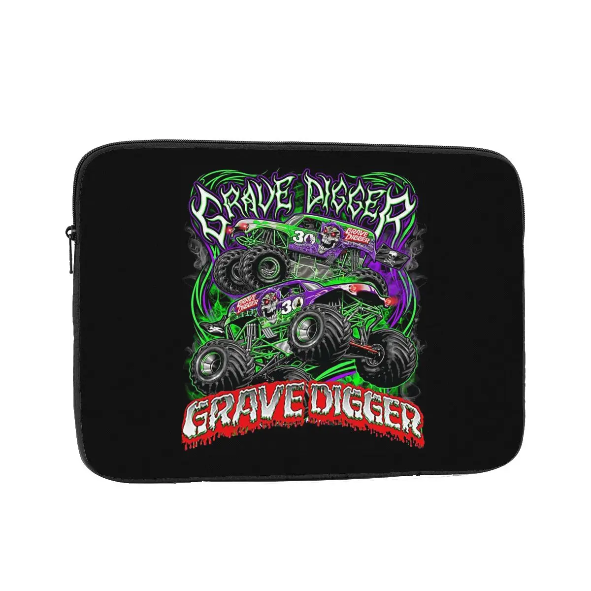

Monster Jam Grave Digger Monster Truck Art Fans Чехол для ноутбука Сумка для ноутбука Противоударный чехол для планшета