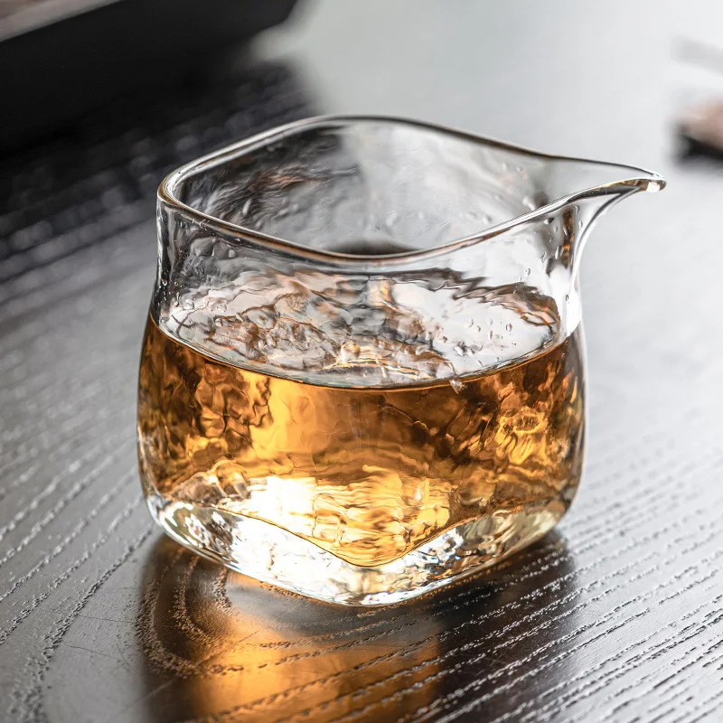 Hammer Patterned Fair Cup Transparent Glass High End Sea Making And Sorting Device Household Large Capacity Tea Set