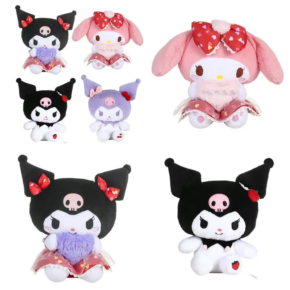 

Kawaii Sanrio Kuromi Plush Toy Cute Filled Doll Melody Character Stuffed Animal for Kids Birthday Gift Soft Cuddly Playtime