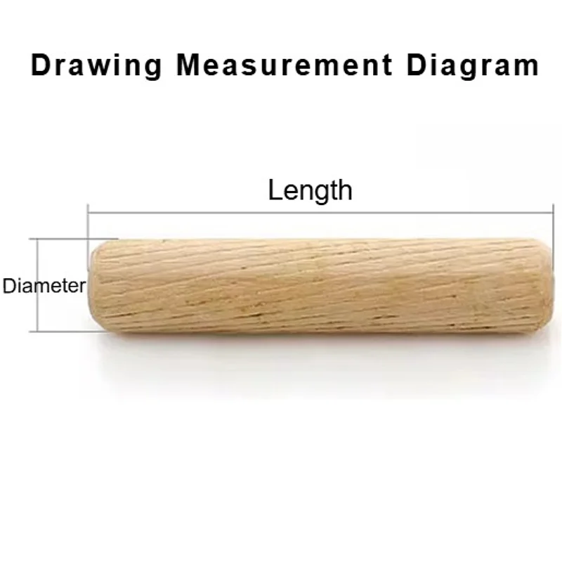 M5 M6 M8 M10 M12 Straight Groove Wooden Dowel Pins Cabinet Drawer Round Fluted Wood Craft Dowel Pin Furniture Fitting