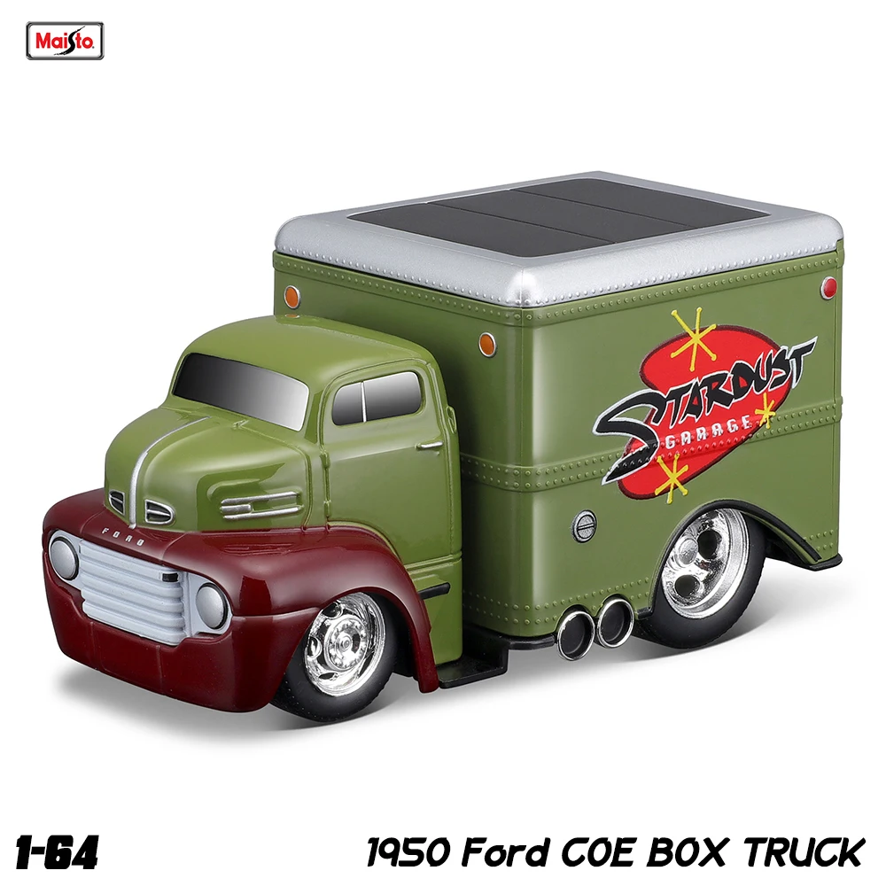 Maisto 1:64 1950 Ford COE BOX TRUCK #01 American classical muscle car die-casting model collection gift gift