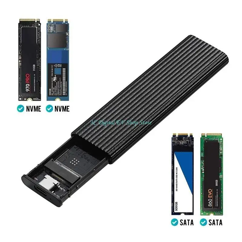 E74D for M.2 NVME to Hard Disk Enclosure Disk with AC Cables Dual Proto