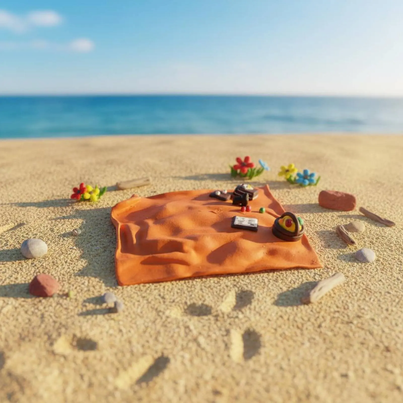 Miniature Camping Set Detailed Camping Miniature Scene Set Miniature Beach Mat Realistic Dollhouse Accessory Desktop Display - view 5
