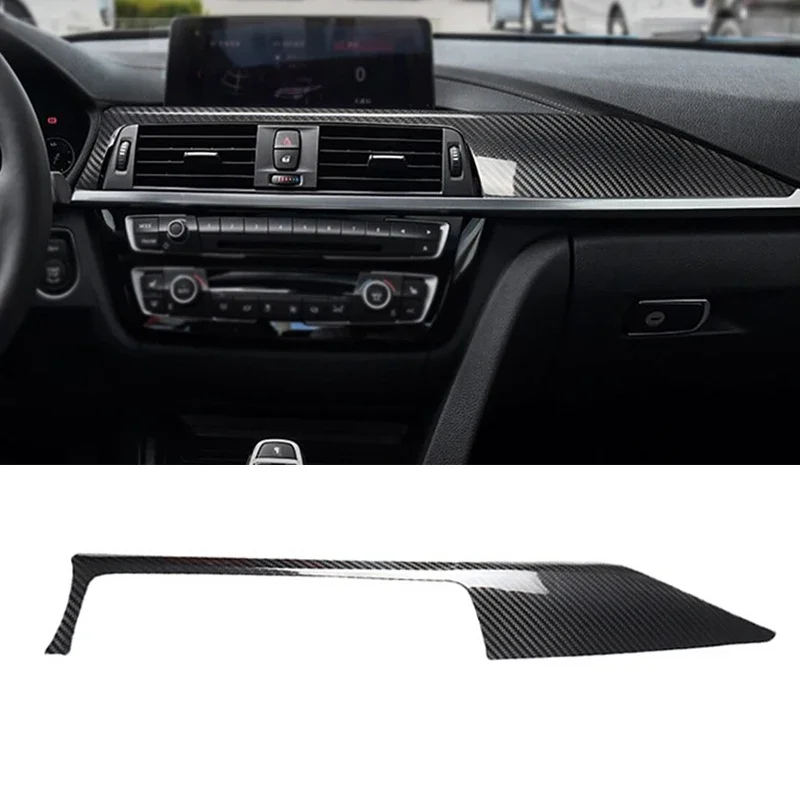 Carbon Black Center Console Dashboard Panel Cover Trim For BMW 3 Series F30 F31 2012-2019/4 Series F32 F33 2013 2014 2015-2019