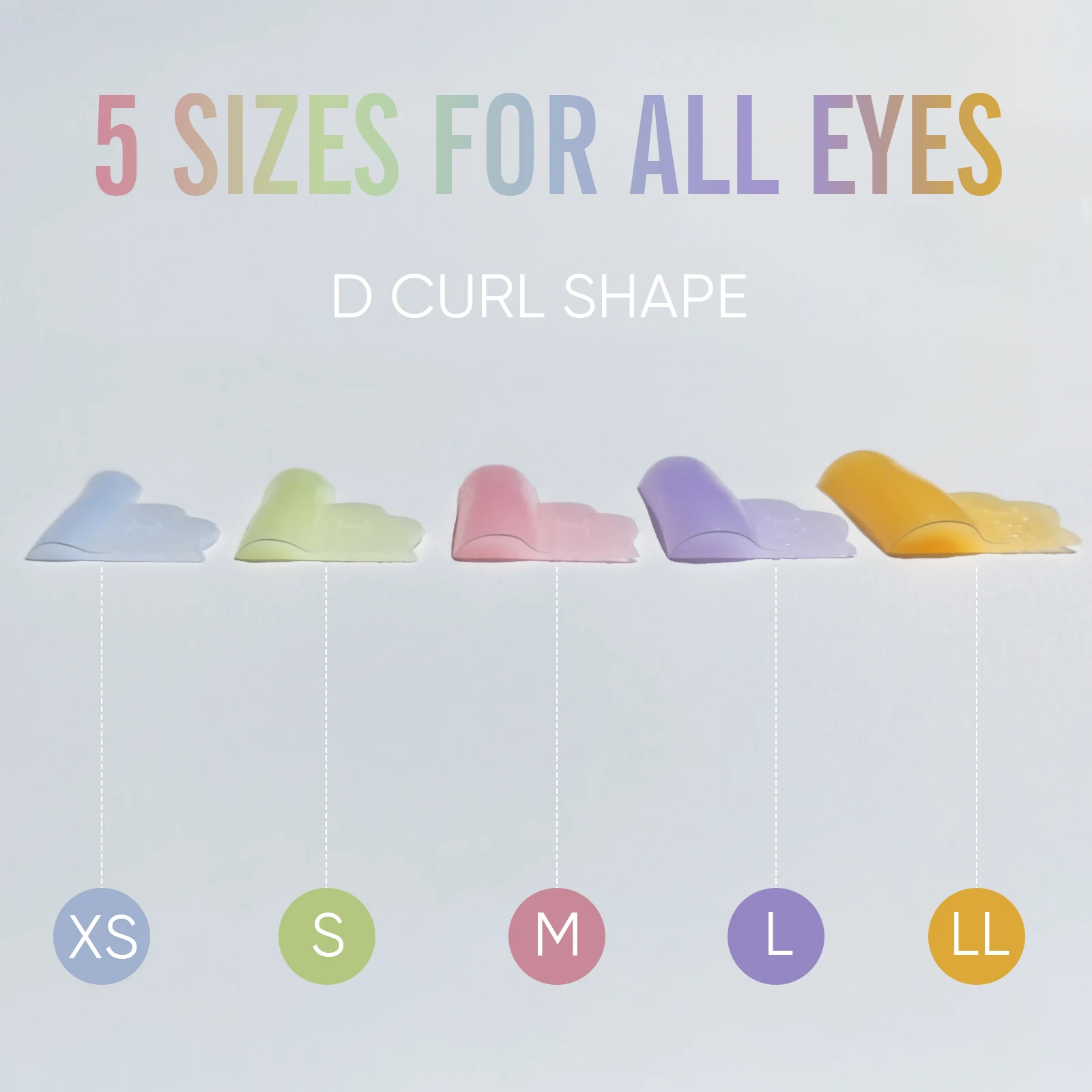 Libeauty 5 Pairs Silicone Eyelash Perm Pads Sticky Lash Lift Shield Lifting 3D Eyelash Curler Accessories Applicator Makeup Tool